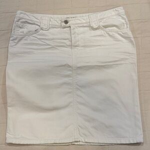 Prada White Denim Midi Skirt size 44